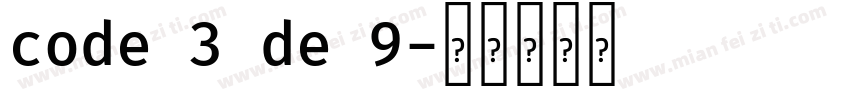 code 3 de 9字体转换
